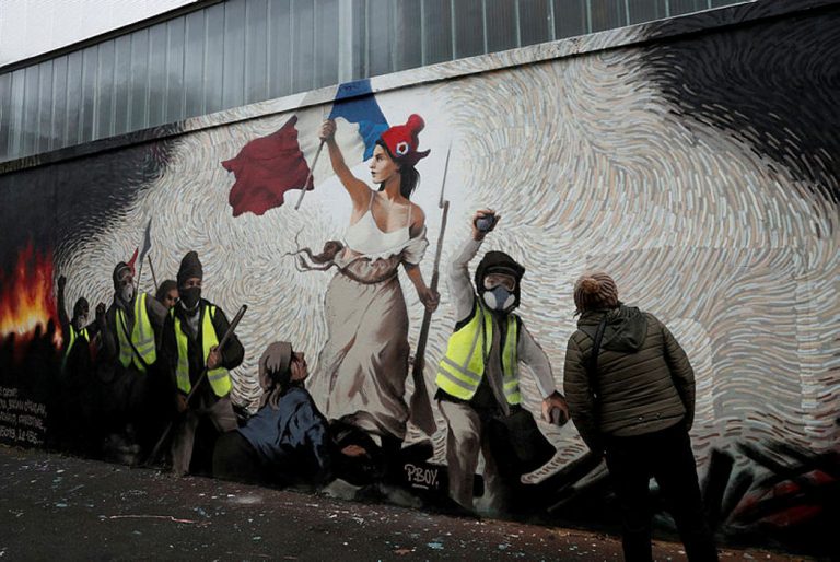 Pascal Boyart (PBOY) kortárs falfestménye Párizsban.